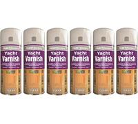 Paint Factory Clear Varnish Spray, Quick Dry Finish, Multi Surface Protective Coating for Wood, Metal, Plastic, Glass, Interior & Exterior, (Yacht Gloss Varnish, 250ml., 6 Pcs)