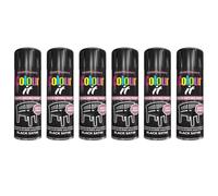 Paint Factory Colour It Black Satin Finish Quick Drying Spray Paint, 250ml, Pack of 6