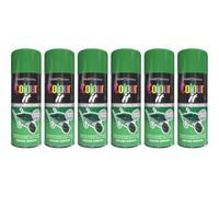 Paint Factory Colour IT Grass Green Gloss Finish Quick Drying Spray Paint, for Metal, Plastic and Wood, 400ml, Pack of 6