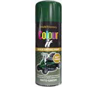 Paint Factory Colour It Quick Drying Spray Paint 400ml Nato Green Matt Finish 1747PR