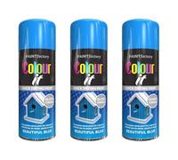 Paint Factory Colour It Quick Drying Spray Paint, Beautiful Blue, Gloss Finish, 250ml, Pack of 3