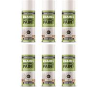 Paint Factory Enamel Appliance Spray Paint, White Gloss, 400ml, Fast Drying, Durable Finish for Household Appliances, Pack of 6