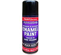 Paint Factory Enamel Paint Black Gloss, 400 ml