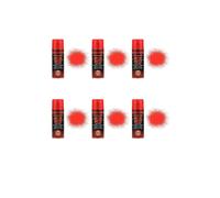 Paint Factory Fluorescent Neon Red Spray Paint, 200ml (Pack of 6)