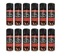 Paint Factory Hi-Temperature Coal Paint For Ceramic Coals 400Ml - Pack Of 12