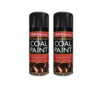 Paint Factory Hi-Temperature Coal Paint For Ceramic Coals 400Ml - Pack Of 2