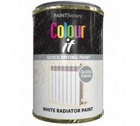 Paint Factory Paintfactory White Gloss Radiator Paint Tin Quick Drying 300Ml Painting Decorate