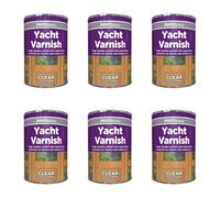Paint Factory Yacht Varnish, Clear Gloss Finish, 300ml, Pack of 6