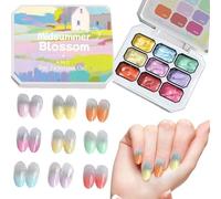 Paint Gel for Nail - 2.5g 9-Colors Nails Gradient Gels, No Wipe Long-Lasting Art | Nail Gel Set - for french manicure personal beauty salon home and daily uses.