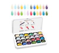 Paint Gel for Nail 24-Grid Long-Lasting DIY Sponge Pat