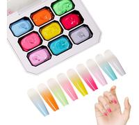 Paint Gel for Nail 9-Colors Sponge Pat Gradient DIY Drawing Art