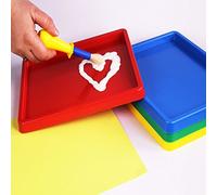 Paint & Inking Large Coloured Plastic Art Mixing Tray for Painting Pack of 4 by BCreative®