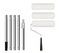 Paint Kit For House Paint | Paint Roller Paint Brush Mural Accessories - 23 Centimeter Extendable Tool Set With Replacement Cover For Painters Ceiling Home Improvement Cabinet Furniture