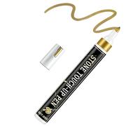 Paint Marker Pen - Quick Dry Permanent Gold Ink, Long Lasting Oil Based Paint Marker for Metal, Glass, Wood, Stone, Rubber & Canvas DIY Craft, Model & Outdoor Marking Use | Permanent Markers