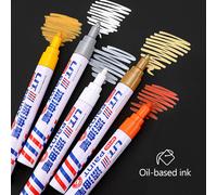 Paint Marker Pen Waterproof Quick Dry Car Tire Tread Oil-Based White Black Paint Pen Permanent Auto Scratch Repair Touch Up Pen orange