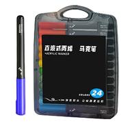 Paint Markers | 24 Colors Quick-Drying Craft Supplies - Water Based Art Coloring Pens,for Drawing Coloring Teens Kids Adults Rock Canvas Fabric Metal Wood Paper