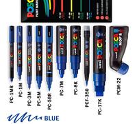 Posca - Uni Mitsubishi Pencil - Marker MOP'R - Round Tip XXL 3-19mm - Ergonomic Shape Half Ride Body - Water-Based Marker - For Any Surface - (Blue)