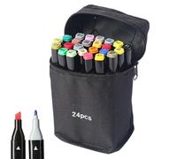 Paint Markers - Double-Ended Coloring Book Markers | Art Supplies Kit, Paint Pens with Storage Bag for Kids Illustration Craft Journaling Graffiti