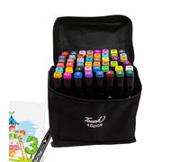 Paint Markers - Permanent Markers, Paint Marker Pens | 5.94x0.51x0.51in Portable Double-End Paint Markers with Carrying Bag - Drawing Markers Quick-Drying Colorful Paint Pens for Kids Adults