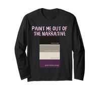 Paint Me Out Color Swatch Asexual Funny Design Long Sleeve T-Shirt