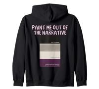 Paint Me Out Color Swatch Asexual Funny Design Zip Hoodie
