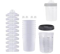 Paint Measuring Cups - Car Spraying Paint Cups with Clear Scale | Paint Measuring Cups with Lids, Paint Sprayer Cup Liners for Paint Sprayers