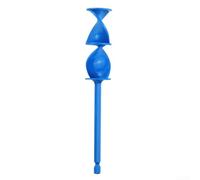 Paint Mixer Drill Attachment 165mm With 1/4in Hex Shank For Epoxy Resin Glaze And Thick Liquid Blending Black Color Plastic Construction For Diy Projects(Blue)