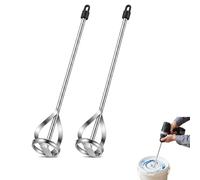 Paint Mixer for Drill, 2 Pcs Paint Stirrer for Drill Bits in 1 to 5 Gallon Drums, Paddle Mixer for Mixing of Paint Woodstain Screed Plaster(16 Inch)