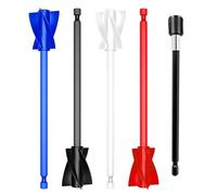 Paint Mixer for Drill, 5 Pcs Paint Mixer Drill Attachment, 4 Pcs Epoxy Resin Mixer Paddles with 1 Pcs Extension Rod, Suitable for Mixing Epoxy Resin, Paint, Pigments, Etc