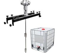 Paint Mixer Machine, 1 Ton Capacity, 3/4HP Pneumatic Agitator with Adjustable Stand, 0-1800 RPM Folding Propeller for IBC Containers