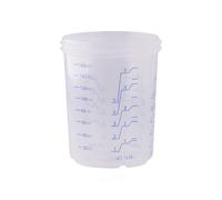 Paint Mixing Cups - Transparent Containers, 10 Pieces Lidded Measuring Kit, Sprayer Accessories, Car Workshop Tools Set, Reusable Fluid Holders | Spray Liners DIY Painting Garage Studio Craft Equ