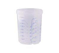 Paint Mixing Cups - Transparent Containers, 10 Pieces Lidded Measuring Kit, Sprayer Accessories, Car Workshop Tools Set, Reusable Fluid Holders | Spray Liners DIY Painting Garage Studio Craft Equ