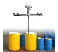 Paint Mixing Equipment, 1000L IBC Agitator, Tank Mixer Machine, Commercial Paint Stirring Machine with Support Hanger, Horizontal Paint Mixer for Ink Dissolver Agitator(Small 5Cylinder)