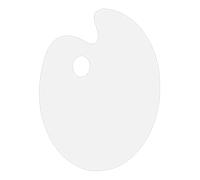 Paint Mixing Palette For Artists Acrylic Oil Watercolor Painting Studio Use Smooth Surface Easy Clean(Oval 15x25cm)