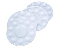 Paint Mixing Palette Tray 4 Pcs Round Plastic Art Supplies for Kids and Adults to Create DIY Craft Professional Art Painting