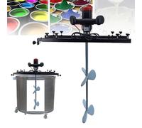Paint Mortar Mixer 3280W Air Commercial Electric Container Machine with Folding Propeller Support Hanger for Coating Materials Viscous Liquid Ink Dissolver