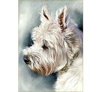 Paint Number Kits Westie Dog Paint by Numbers for Adults and Kids DIY Oil Painting Gift Kits Pre Printed