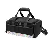 Paint Organizer Case | Oxford Cloth Carry Bag with Strap | Large Capacity Portable Organizer Case with Tool Storage Compartments | For 60 Bottles A Brushes