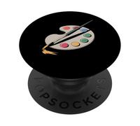 Paint Palette and Brushes Art Teacher Artist Painting PopSockets Adhesive PopGrip