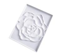 Paint Palette Ceramic Artist Watercolor Palette Rose-shaped Gouache Bone China Flower-shaped Paint Painting Supplies for Painting(Rectangular Rose)