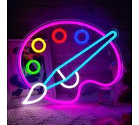 Paint Palette Dimmable LED Neon Sign for Art Classroom, Studio Decor - USB Powered Wall Light Gift for Painters
