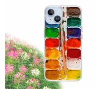 Paint Palette Phone Case Watercolor Paint Box Phone Case Paint Pallete Phone Watercolor Fashionable Patterns Designed for iPhone (13mini)