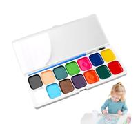 Paint Palette Tray for Kids - Paint Party Supplies, Brush Art Party Favors | Set a Bulk Watercolor Paint Pack, Washable Colors with 25% More d