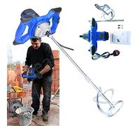 Paint Plaster Paddle Mixer Concrete Mixer Electric Cement 2600W Mixer Mortar Mixing Tool Adhesives Resin Stirring Paddle Grout Mixing Drill Paddle with M14 Stirring Rod, Adjustable 6 Speed