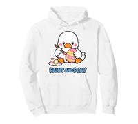 Paint & Play Easter Duck Kawaii Egg Painting Spring Cartoon Pullover Hoodie