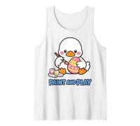 Paint & Play Easter Duck Kawaii Egg Painting Spring Cartoon Tank Top