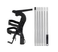 Paint Pole - Adjustable Spray Adapter, Telescopic Extension Wand, Powder Duster Attachment, Ceiling Coating Tool, Home Improvement Gear, Indoor Outdoor Finish Blue Twelve Foot Long Reach Aluminum