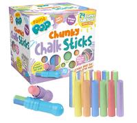 Paint Pop Chalk Sticks 12 Pack - Kids Outdoor Creative Outdoor Pavement Set