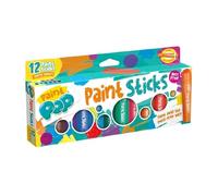 Paint Pop Paint Sticks 12 Pack Assorted - Kids Washable Drawing Crayon