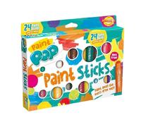 Paint Pop Paint Sticks For Kids - 24 Pack Assorted Colours - Twist & Paint, Mess-Free, Fast Drying Action, Easy Clean Up, Vibrant Colours, Multi-Surface